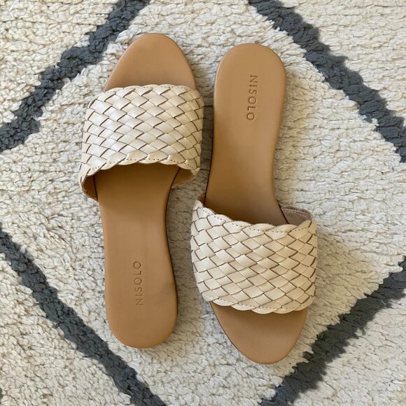 NISOLO Isla woven sandal in ivory -- US 6 - Picture 2 of 5